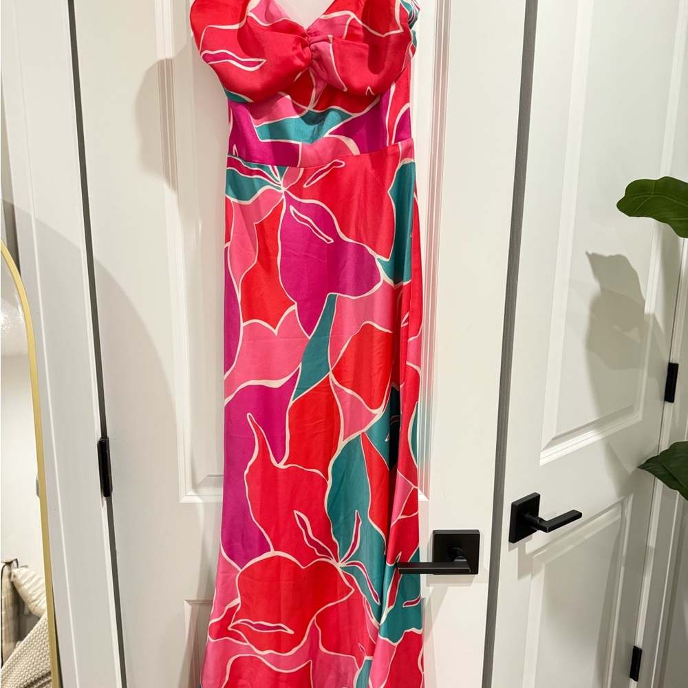 Hello Molly Pink and Green Maxi Dress